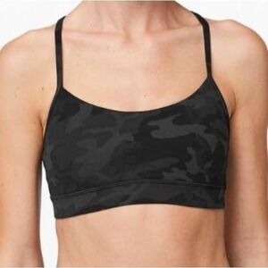 Lululemon Flow Y Bra Nulu Heritage 365 Camo Deep Coal Multi Size 2